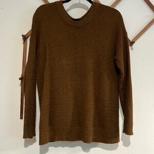 Madewell Oversized Cotton Ripped Button Back Sweater